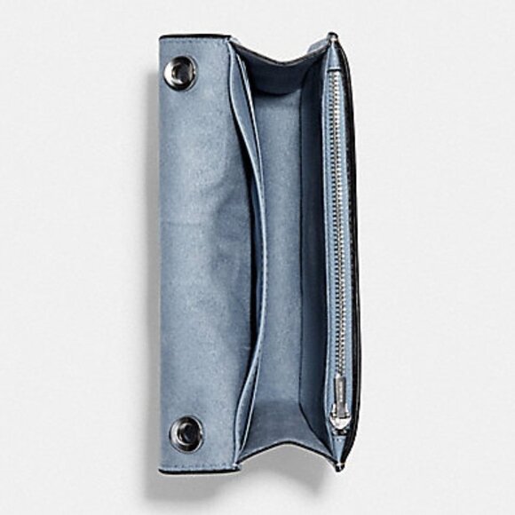 Coach Georgie Crossbody In Signature Canvas Light Khaki / Marble Blue - Picture 3 of 16